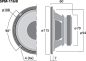 Preview: Monacor SPM-116/8 Hi-Fi-Tiefmitteltöner 40 Watt 8 Ω Ohm 11,5cm